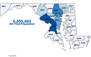 Maryland population by county, 2020